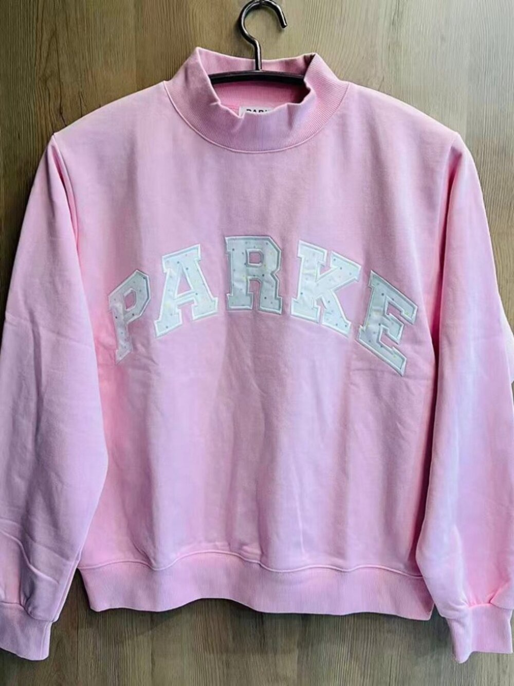 Parke Pink Mock-Neck Sweatshirt